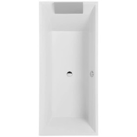 Villeroy & Boch Squaro Slim Duo-Badewanne 170 x 75 cm, Combipool Comfort, Technik Position 2, mit Trio Ablaufgarnitur