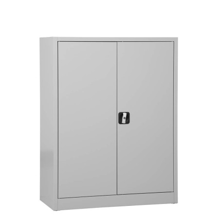 Wolfstahl Büro Stahlschrank - Aktenschrank Lichtgrau abschliessbar 92x42x120cm, aufgebaut