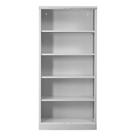 Wolfstahl Büro Stahlschrank - Aktenregal stahl 4 Fachböden 92x42x195cm verkehrsweiss