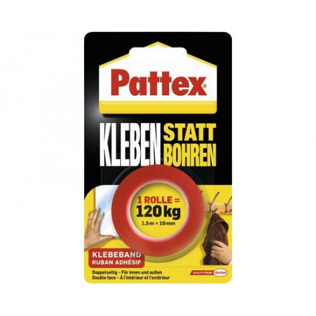Pattex Kleben statt Bohren Spiegelklebeband 1,5 m x 19 mm