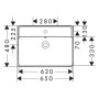 hansgrohe Xanuia Q Waschtisch 650/480 mit Hahnloch ohne Überlauf