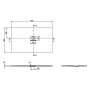 Villeroy & Boch Squaro Infinity Duschwanne, 150 x 90 x 4 cm