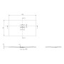 Villeroy & Boch Squaro Infinity Duschwanne, 130 x 70 x 4 cm