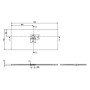 Villeroy & Boch Squaro Infinity Duschwanne, 170 x 70 x 4 cm