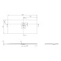 Villeroy & Boch Squaro Infinity Duschwanne, 150 x 70 x 4 cm