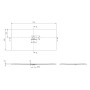 Villeroy & Boch Squaro Infinity Duschwanne, 170 x 80 x 4 cm