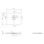 Villeroy & Boch Squaro Infinity Duschwanne, 90 x 70 x 4 cm