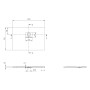Villeroy & Boch Squaro Infinity Duschwanne, 100 x 70 x 4 cm