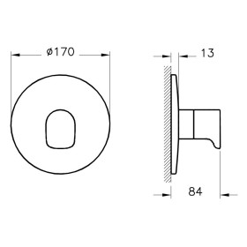 VitrA Root Round 3-Voies Mélangeur encastré