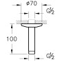 VitrA Origin Deckenarm für Duschkopf, Ausladung 10 cm