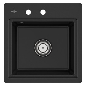 Villeroy & Boch Subway Style 50 S FLAT flächenbündige Spüle, Ablaufgarnitur mit Excenterbetätigung, inkl. Abtropfgitter