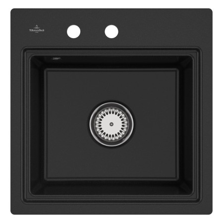 Villeroy & Boch Subway Style 50 S FLAT flächenbündige Spüle, Ablaufgarnitur mit Excenterbetätigung, inkl. Abtropfgitter