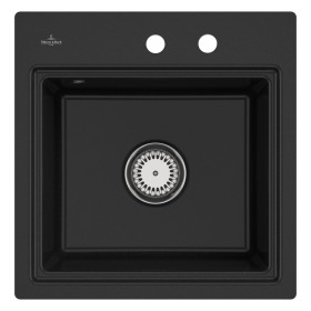 Villeroy & Boch Subway Style 50 S FLAT flächenbündige Spüle, Ablaufgarnitur mit Excenterbetätigung, inkl. Abtropfgitter