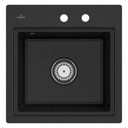 Villeroy & Boch Subway Style 50 S FLAT flächenbündige Spüle, Ablaufgarnitur mit Excenterbetätigung, inkl. Abtropfgitter