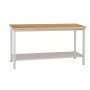 Wolfstahl Werkbank stahl 120x60x84cm lichtgrau Tischplatte 30mm buche