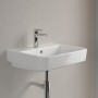 Villeroy & Boch O.novo Aufsatzwaschtisch 55 x 46 cm mit Überlauf, 1 Hahnloch