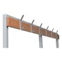 Wolfstahl Sitzbank Stahl & Holz, mit Haken und Schuhrost 160x40x40cm lichtgrau - buche
