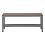 Wolfstahl Sitzbank mit Schuhrost, Stahl & Holz 100x40x40cm lichtgrau - buche