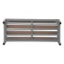 Wolfstahl Sitzbank mit Schuhrost, Stahl & Holz 100x40x40cm lichtgrau - buche
