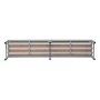 Wolfstahl Sitzbank mit Schuhrost, Stahl & Holz 150x40x40cm lichtgrau - buche