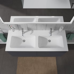 Duravit ME by Starck Meuble double vasque 130 cm avec 1 trou de robinet