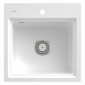 Villeroy & Boch Subway Style 50 S FLAT flächenbündige Spüle, Ablaufgarnitur mit Excenterbetätigung, inkl. Abtropfgitter