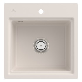 Villeroy & Boch Subway Style 50 S FLAT flächenbündige Spüle, Ablaufgarnitur mit Excenterbetätigung, inkl. Abtropfgitter