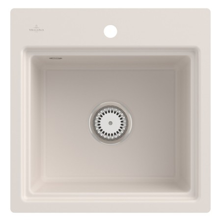Villeroy & Boch Subway Style 50 S FLAT flächenbündige Spüle, Ablaufgarnitur mit Excenterbetätigung, inkl. Abtropfgitter