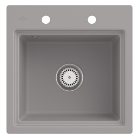 Villeroy & Boch Subway Style 50 S FLAT flächenbündige Spüle, Ablaufgarnitur mit Excenterbetätigung, inkl. Abtropfgitter