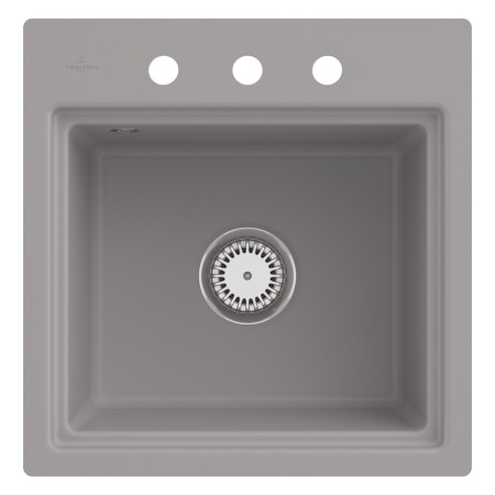 Villeroy & Boch Subway Style 50 S FLAT flächenbündige Spüle, Ablaufgarnitur mit Excenterbetätigung, inkl. Abtropfgitter