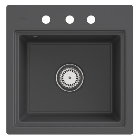 Villeroy & Boch Subway Style 50 S FLAT flächenbündige Spüle, Ablaufgarnitur mit Excenterbetätigung, inkl. Abtropfgitter