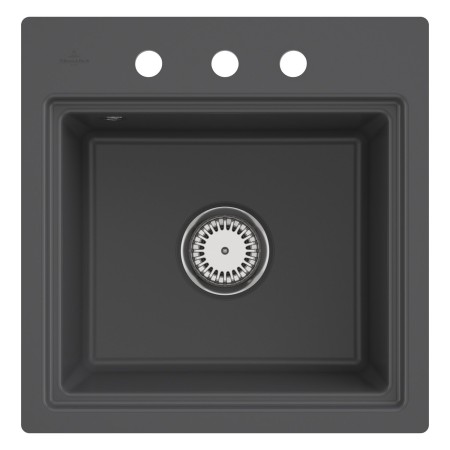 Villeroy & Boch Subway Style 50 S FLAT flächenbündige Spüle, Ablaufgarnitur mit Excenterbetätigung, inkl. Abtropfgitter