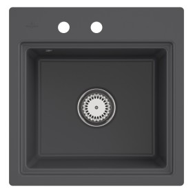 Villeroy & Boch Subway Style 50 S FLAT flächenbündige Spüle, Ablaufgarnitur mit Excenterbetätigung, inkl. Abtropfgitter
