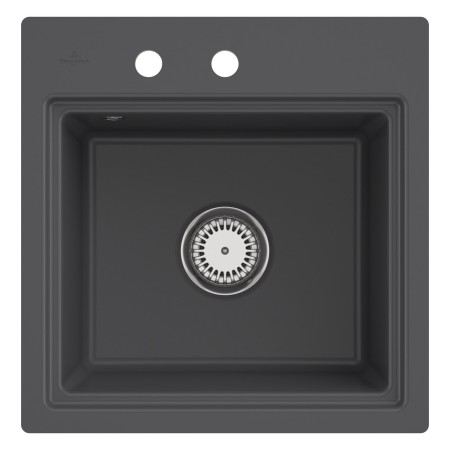 Villeroy & Boch Subway Style 50 S FLAT flächenbündige Spüle, Ablaufgarnitur mit Excenterbetätigung, inkl. Abtropfgitter