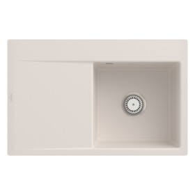 Villeroy & Boch Subway Style 45 FLAT flächenbündige Spüle, Ablaufgarnitur mit Handbetätigung, Becken rechts