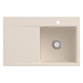 Villeroy & Boch Subway Style 45 FLAT flächenbündige Spüle, Ablaufgarnitur mit Handbetätigung, Becken rechts