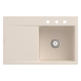 Villeroy & Boch Subway Style 45 FLAT flächenbündige Spüle, Ablaufgarnitur mit Handbetätigung, Becken rechts