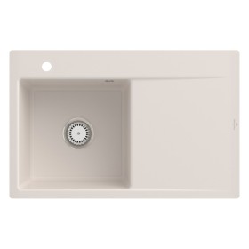 Villeroy & Boch Subway Style 45 FLAT flächenbündige Spüle, Ablaufgarnitur mit Handbetätigung, Becken links
