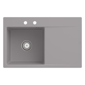 Villeroy & Boch Subway Style 45 FLAT flächenbündige Spüle, Ablaufgarnitur mit Handbetätigung, Becken links