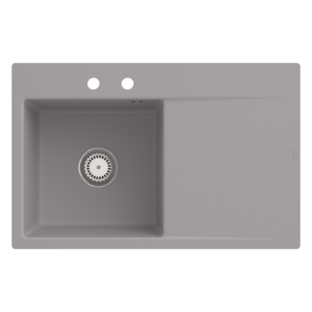 Villeroy & Boch Subway Style 45 FLAT flächenbündige Spüle, Ablaufgarnitur mit Handbetätigung, Becken links