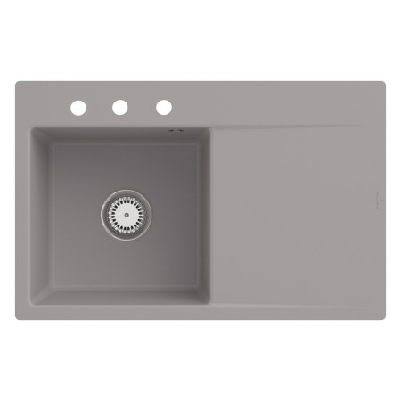 Villeroy & Boch Subway Style 45 FLAT flächenbündige Spüle, Ablaufgarnitur mit Handbetätigung, Becken links