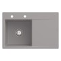 Villeroy & Boch Subway Style 45 FLAT flächenbündige Spüle, Ablaufgarnitur mit Handbetätigung, Becken links