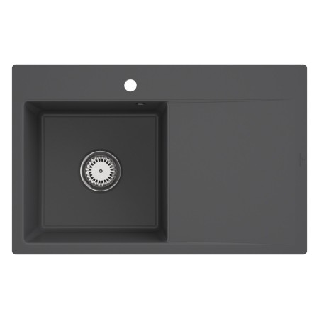 Villeroy & Boch Subway Style 45 FLAT flächenbündige Spüle, Ablaufgarnitur mit Handbetätigung, Becken links