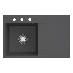 Villeroy & Boch Subway Style 45 FLAT flächenbündige Spüle, Ablaufgarnitur mit Handbetätigung, Becken links