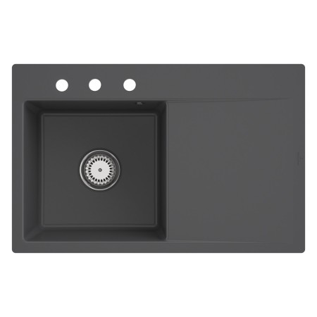 Villeroy & Boch Subway Style 45 FLAT flächenbündige Spüle, Ablaufgarnitur mit Handbetätigung, Becken links