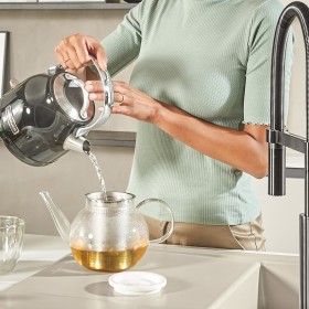 Évier encastrable Villeroy & Boch Subway Style 45 FLAT, bonde avec commande manuelle, cuve à gauche