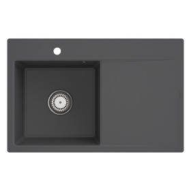 Villeroy & Boch Subway Style 45 FLAT flächenbündige Spüle, Ablaufgarnitur mit Handbetätigung, Becken links