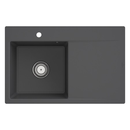 Villeroy & Boch Subway Style 45 FLAT flächenbündige Spüle, Ablaufgarnitur mit Handbetätigung, Becken links