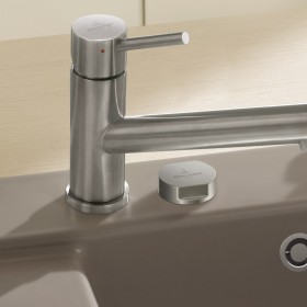 Évier encastrable Villeroy & Boch Subway Style 45 FLAT, bonde à commande excentrée, cuve à droite