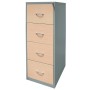 Armadio a cassettiera sospesa unilaterale Wolfstahl 4 cassetti 40 x 62 x 132 cm argento-acero